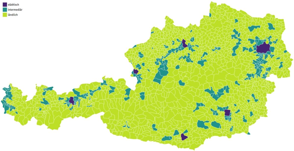 Übersichtskarte Österreich - Wahlverhalten