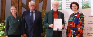 ÖGUT-Generalsekretärin Monika Auer, Bernhard Sengseis (Österreichischer Städtebund), Umweltgemeinderat Reinhard Skolek und ÖGUT-Präsidentin Andrea Reithmayer.