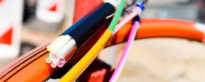 Glasfaserkabel werden verlegt