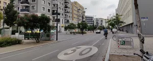 Tempo-30-Zone in der Seestadt Aspern