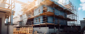 Baustelle eines Wohnhauses