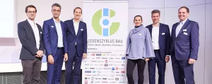 Christoph Müller-Thiede (M.O.O.CON), Dominik Philipp (Dietrich | Untertrifaller), Wolfgang Kradischnig (DELTA), Margot Grim-Schlink (e7), Stefan Rufera (KPMG), Klaus Reisinger (ClimatePartner).