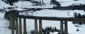 Brennerautobahn im Winter
