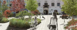 Rendering des zukünftigen Ennser Hauptplatzes