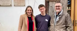Veronika Grill, Bürgermeisterin von Bad Mitterndorf,  mit Bastian Kniza (Master Stadt- und Regionalplanung/ TU Berlin) und Klaus Neuper, Alt-Bürgermeister