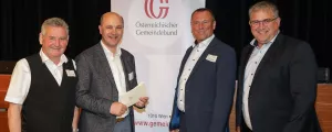 Der Bürgermeister von Lannach, Josef Niggas, Gemeindebund-Präsident Hannes Pressl, öGIG Geschäftsführer Hartwig Tauber und öGIG Projektleiter Bernhard Trummer.