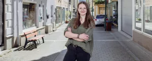 Tanja Stapelbroek in der Ebenseer Marktgasse