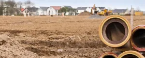 Rohre auf einer Baustelle