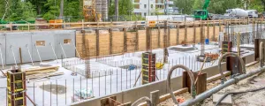 Baustelle einer Wohnhausanlage