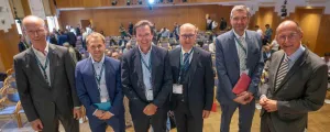 Hans Aubauer (UNIQA), Moderator Felix Lill, Michael Santer (Kommunalkredit), Gemeindebund-Präsident Johannes Pressl, Wilfried Pinggera (PVA) und Politologe Peter Filzmaier