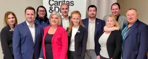 Bei einer Infoveranstaltung in Grafenschachen präsentierte Soziallandesrat Leonhard Schneemann und Caritas-Burgenland-Direktorin Melanie Balaskovics die Aufteilung der neuen Pflegeregionen.