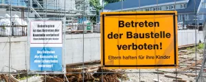 Schild Baustelle Betreten Verboten