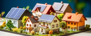 Modellhäuser mit PV-Anlagen