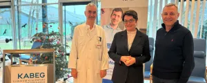 Primarius Georg Pinter, Landesrätin Beate Prettner und ÖGK-Landesstellenleiter Johann Lintner