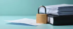 Unterlagen mit Schloss