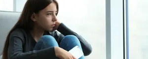 trauriges Mädchen