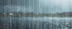 Regen in einer Landschaft