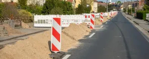 aufgegrabene Straße