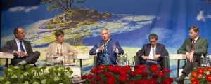Filzmaier und Kommunalpolitiker auf Panel
