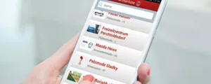 Gemeinde-App auf einem Smartphone