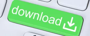 Download Knopf auf Keyboard in Grün
