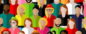 Gemalte Personengruppe