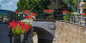 Brücke mit Blumen in Klosterneubur