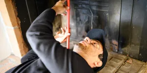 Rauchfangkehrer bei der Arbeit