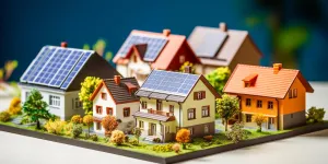 Modellhäuser mit PV-Anlagen