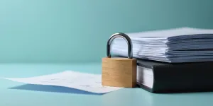 Unterlagen mit Schloss