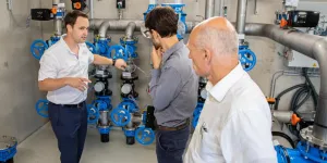 Bürgermeister Peter Klar mit dem EAMS-Projektleiter und Gemeinderat Markus Aschauer. 