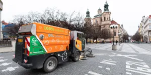 Kehrfahrzeug in Prag