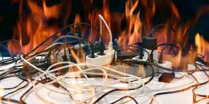 brennende Elektrogeräte