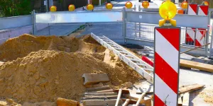 Straßenbaustelle