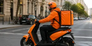 Essenslieferant auf E-Roller