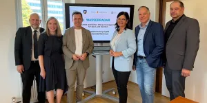 Alexander Valentinitsch, Regina Wiedl, Bgm. Patrick Skubel, Landesrätin Marika Lagger-Pöllinger, Herfried Zessar, Heinrich Fritzl.