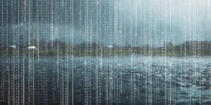 Regen in einer Landschaft