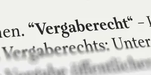 Das Wort Vergaberecht in einem Buch