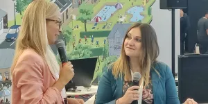 Schleedorfs Bürgermeisterin Martina Berger bei den Platzlgesprächen auf der Kommunalmesse 2026