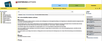 Bildschirmdarstellung des Kontierugnsleitfadens