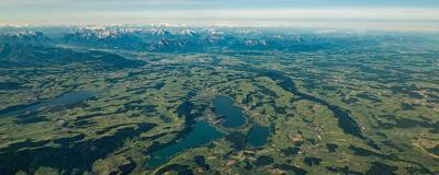 luftaufnahme salzburger alpenvorland 
