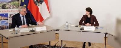 Gemeindebund-Präsident Alfred Riedl und Europaministerin Karoline Edtstadler 