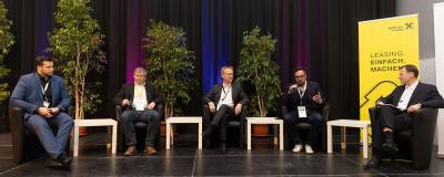 Johannes Bergmann (öGIG), Wolfgang Grasl (Lean Experts), Bernhard Göbl (Deloitte), Rechtsanwalt Martin Schiefer und Moderator Walter Gröblinger.