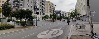 Tempo-30-Zone in der Seestadt Aspern