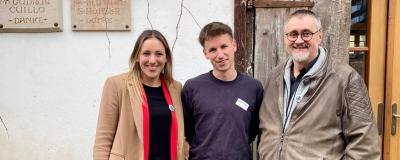 Veronika Grill, Bürgermeisterin von Bad Mitterndorf,  mit Bastian Kniza (Master Stadt- und Regionalplanung/ TU Berlin) und Klaus Neuper, Alt-Bürgermeister