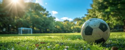 Fußball auf dem Rasen