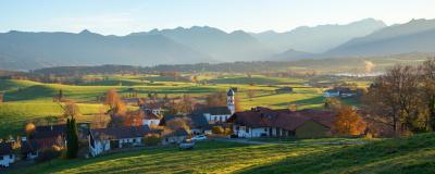 Blick auf ein Dorf