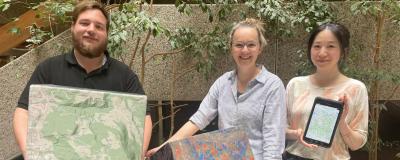 Arne Baumgartner (GIS-Bearbeitung), Referatsleiterin Victoria Achatz und GIP-Koordinatorin Melitta Luong.