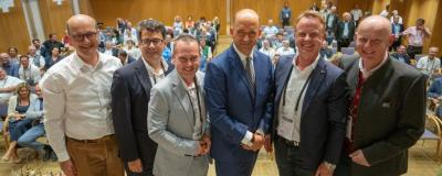 Hannes Pressl diskutierte mit TU-Professor Arthur Kanonier, Johannes Wischenbart von der Dorf- und Stadterneuerung, Moderator Thomas Hofer und den Bürgermeister Mario Abl (Trofajach) und Martin Leonhardsberger (Mank)
