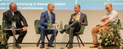 Hans Braun, Thomas Hofer, Peter Filzmayer, Johannes Pressl bei den Kommunalen Sommergesprächen